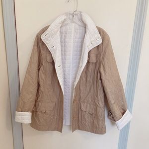 Gerry Weber reversible tan or white size 8 lightweight jacket